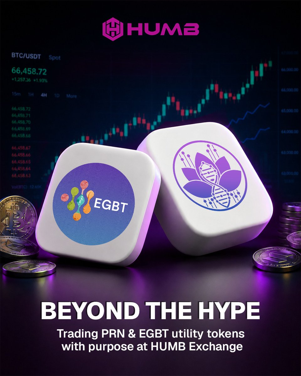 humbexchange's tweet photo. Most crypto projects promise a future.
Some are already building it.

HUMB gives traders access to healthcare-focused tokens like PRN and EGBT, #digitalassets connected to real-world utility, innovation, and impact.

Because utility isn't a trend. It's the foundation.

Trade with purpose → https://t.co/XkENvpM8DK

#HUMB #CryptoUtility #HealthcareBlockchain #Web3 #CryptoExchange #FutureOfFinance