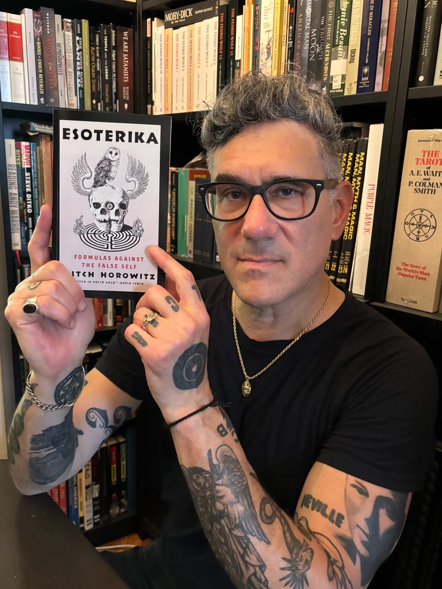 MitchHorowitz's tweet photo. Friends, Today is the on-sale date of my new book, Esoterika, in print, digital and audio (narrated by me).

It is a meaningful moment for all the obvious reasons—and some less so, which this note is about.

I was asked yesterday why I wrote this book at this time. I believe that rot has set into a lot of our spiritual and therapeutic culture. Its most popular voices do not tell the truth about the human situation. About my situation: pain, weakness, suffering, which is theirs too. And yours. This book tells the truth. We are in a downward cycle—call it Kali Yuga, sleep, a descending octave, or decay. It is real. This touches us on both intimate and macro scales.

I mentioned truth-telling. We are not being intentionally deceived. Rather, we are hearing from voices who themselves do not know what I am referencing. We quote divine ideas, old and new, and have a limited mental experience of something. Truth is in self-observation and lived verification. It is fleeting. It arrives, momentarily, in a shock. The aperture closes. We discuss memories.

Within this downward spiral we suffer in the wrong kinds of ways. Rather than pay debt, broadly defined—a valid and yielding suffering—we remain self-estranged and attached to negating relationships—a worthless and peer-enforced suffering.

For the willing, this book is a fire axe used for exit and entry. Exit from unthinking and depleting circumstances—including those marked by cruelty—and entry to a truer self—which you will know by knowing your wish. That is where Esoterika begins.

Please join us for an NYC launch event on Summer Solstice: Sunday, June 21, 7 pm at TV EYE. Our special guest is fine artist John Newsom who will display and discuss his cover art. RSVP free: https://t.co/A9cMbPmXFn

I will be posting soon about personalized and signed copies available by mail.

And the book is, of course, available in all formats everywhere.

Thank you for everything. x