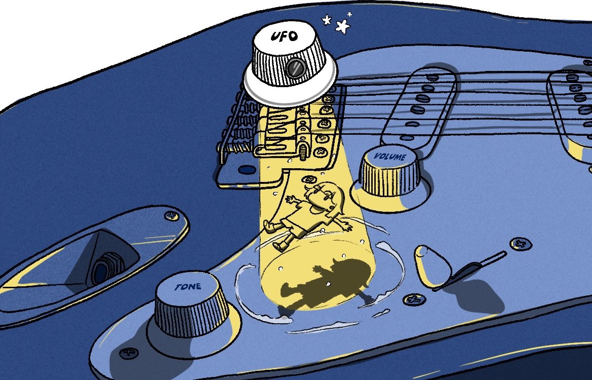 i____desu's tweet photo. キャトルミューテーション
#illustration #guitar #ufo https://t.co/rwe0f886B9