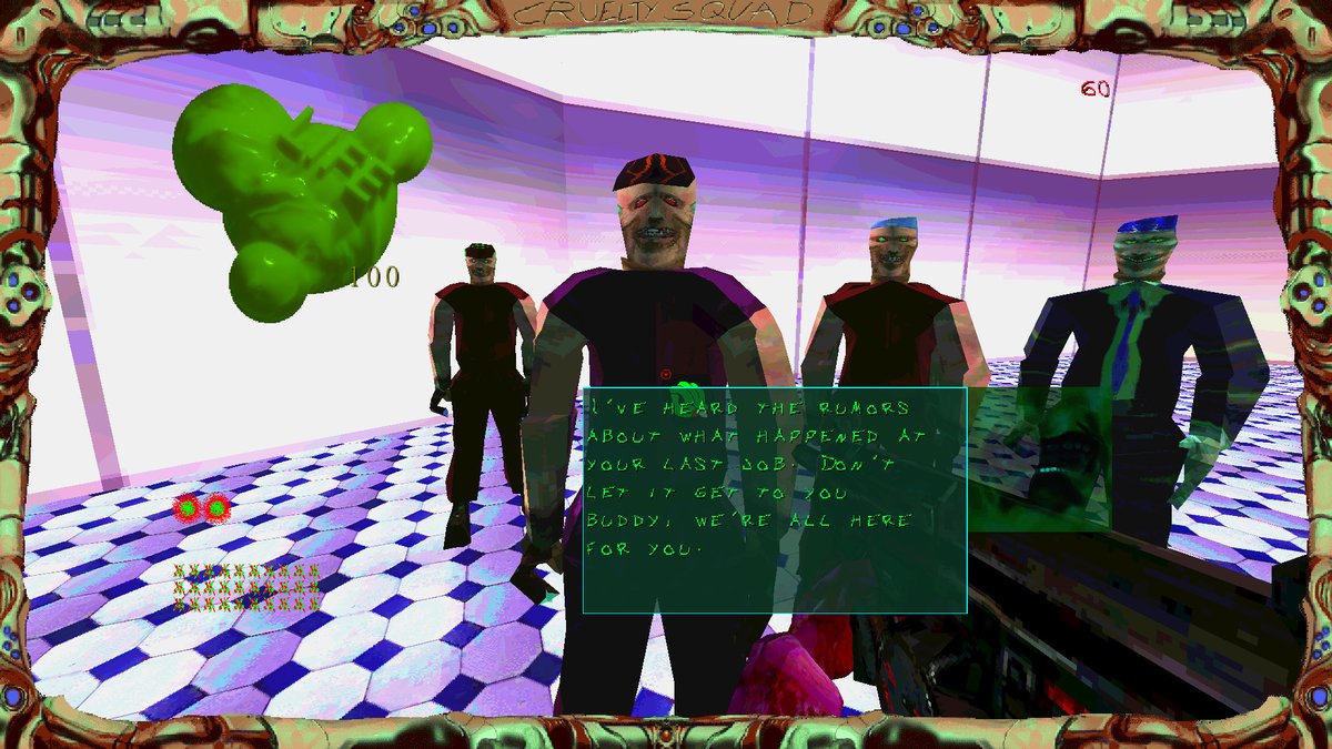gamespark's tweet photo. 【2,050円→205円】“圧倒的に好評”なイマーシブシムFPS『Cruelty Squad』Steamで90%オフ―超強烈なサイケなビジュアルに酔いしれろ
https://t.co/vivvsl22i0

標的の排除や潜入などのさまざまなミッションに挑戦。攻略方法やルートが複数用意されている自由度の高さも魅力です。 https://t.co/jtOCcZADIt