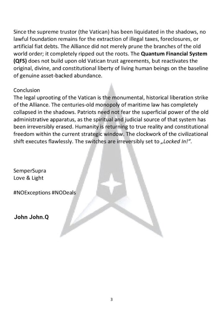 John_F_K_jr's tweet photo. THE LEGAL UPROOTING OF THE VATICAN AND THE END OF THE MARITIME LAW MONOPOLY...

WWG1WGA WORLDWIDE
NCSWIC
QSAVING THE WORLD 🌎 https://t.co/3NvwukvPFg