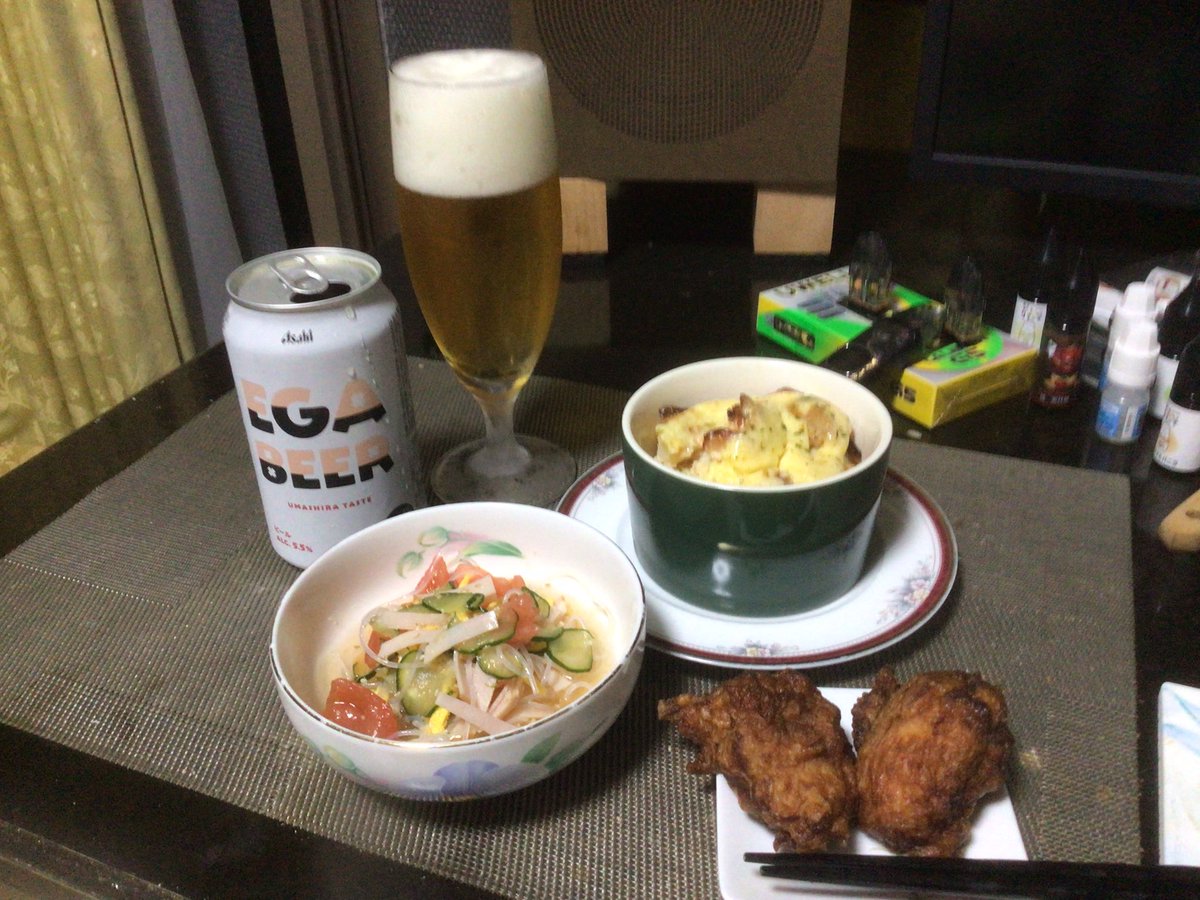 bartender358's tweet photo. 晩飯とエガビール

エガちゃんとのコラボなので昭和感な癖のあるビールかと思ったのだが全くそんな事のない味でした
江頭感ある所はロゴだけでしたとさw

さて、今日はトレもせずに遊んでました。
今から空白の1日を取り戻します https://t.co/SHBmAczbSb