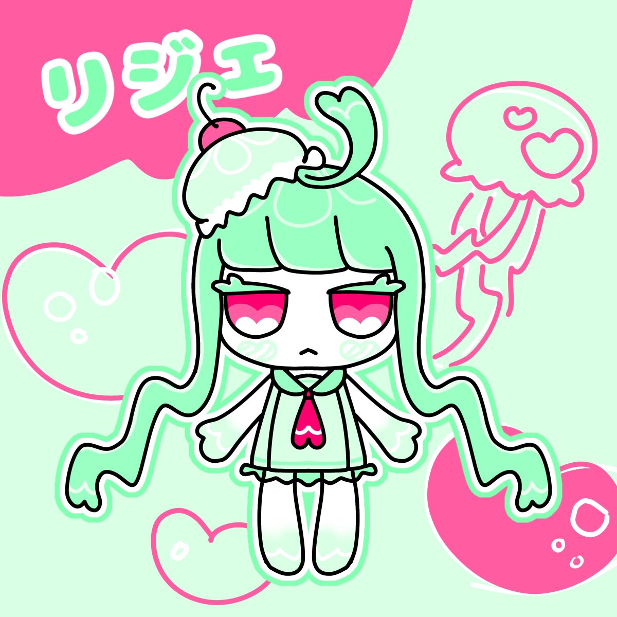 46ka410ra's tweet photo. #410raもん #oc 
ゼラチンのオリキャラ〜…🪼 https://t.co/FQNTm1TYUz