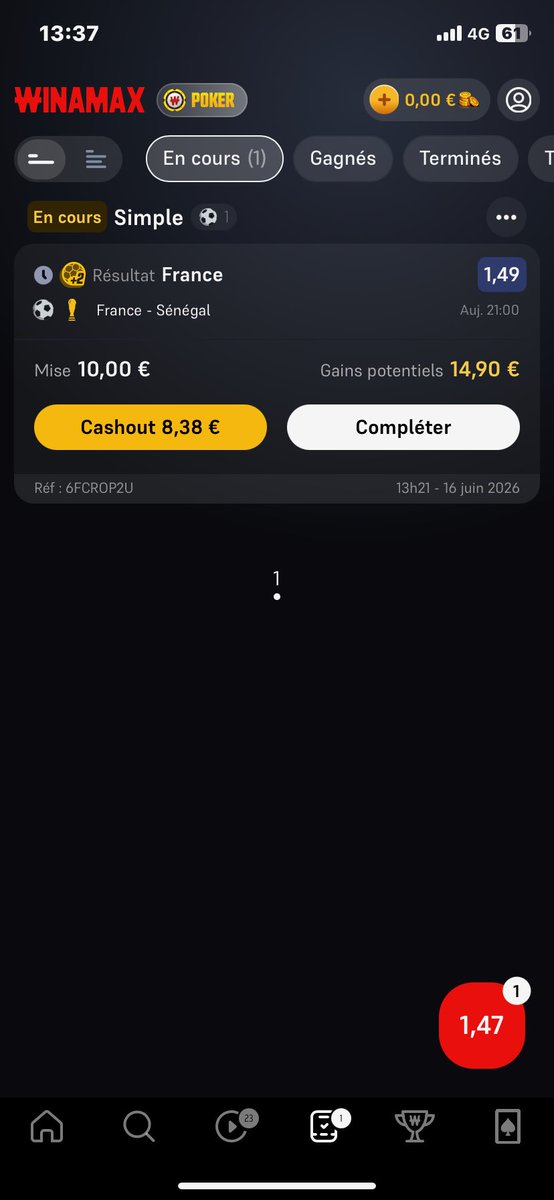 Nassim1731's tweet photo. @WinamaxSport @WinamaxSport nouveau compte, j’ai bien choisi l’offre de bienvenue du boost, pourquoi mon pari n’est pas boost svp ? https://t.co/A3UTIRksKk