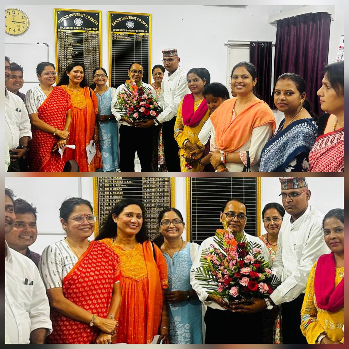 idrseemasingh's tweet photo. रांची विश्वविद्यालय के नव नियुक्त कुलसचिव डॉ राजकुमार शर्मा सर को हार्दिक बधाई और शुभकामनाएं 💐 https://t.co/CrLhdRnbmd