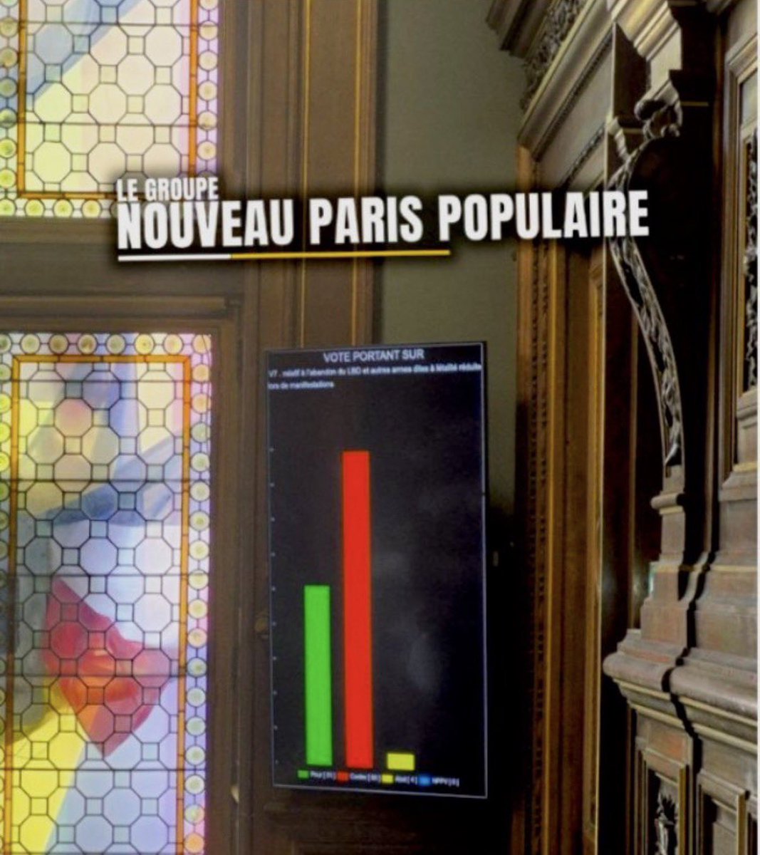NParisPopulaire's tweet photo. En 2019, le PS votait en Conseil de Paris pour l’interdiction des LBD. En 2026, il vote contre, alors que les Verts et les Communistes votent pour. 

Les LBD n’ont pourtant pas cessé d’être des armes de répression des manifestants. En renonçant à demander leur interdiction, la majorité parisienne choisit désormais d’être complice de la Police.