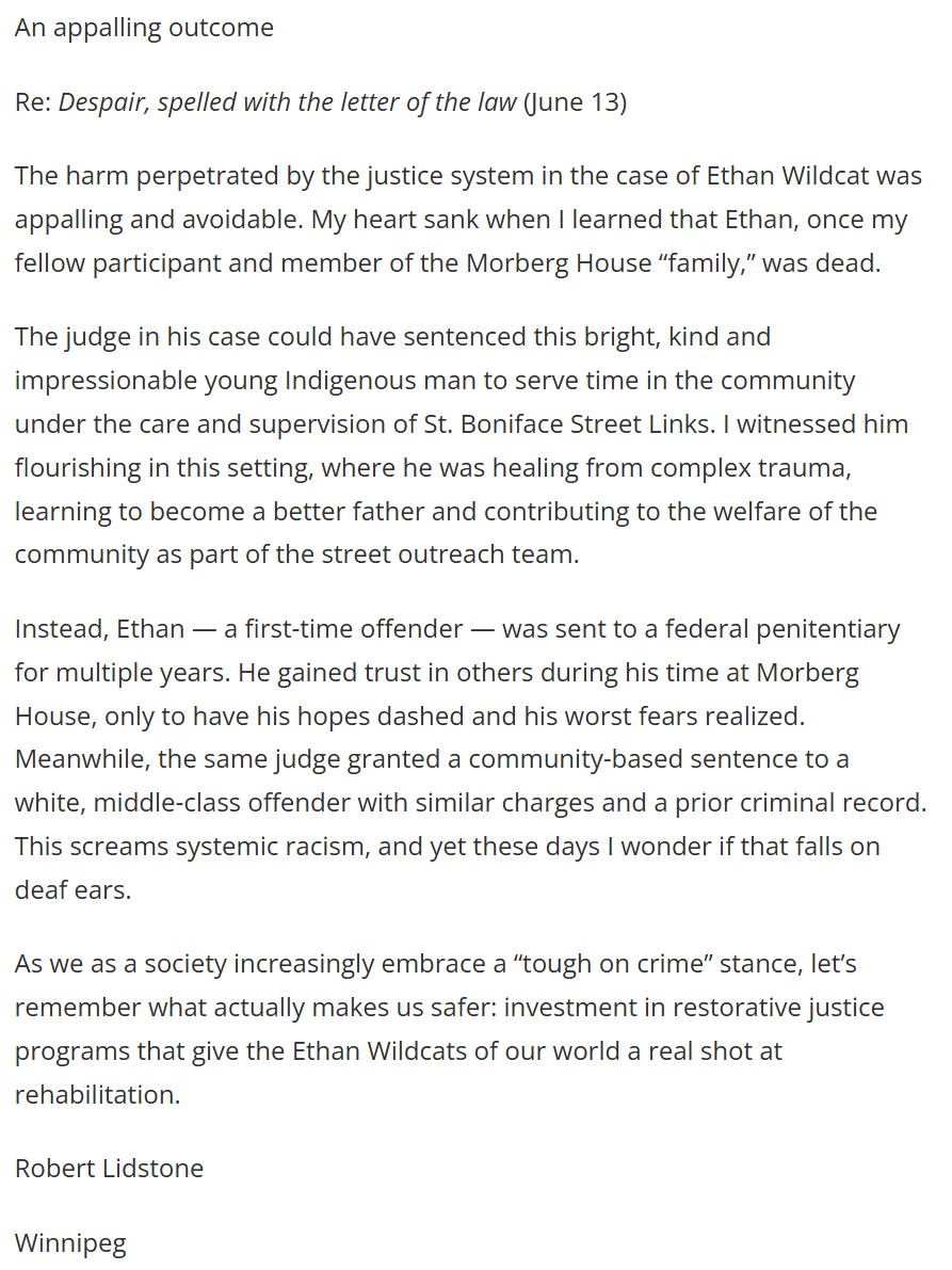 MarkWasyliw's tweet photo. Kinew has double down on our failing justice system

More people are being incarcerated in MB under his watch

He hasn't addressed "root causes" of crime

MB is less safe today  &amp;  our jails are the symbol of what systemic racism looks like

In todays WFP

#mbpoli https://t.co/cOYMl8712H