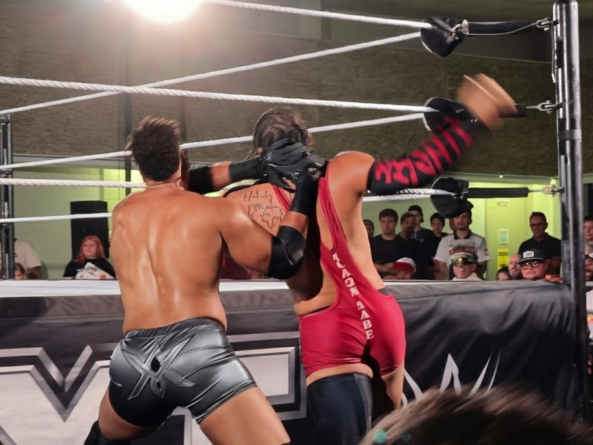 CarlosStoneking's tweet photo. Lights, Kam, Action it was showtime in #NXTJacksonVille with @wwekamhendrix Kam has inspired me to leave McDonalds to pursue other avenues. Thank Buddy #WWE #WWENXT #Kamidian #NotCocky #AlwaysLit https://t.co/ZxI4VobQBN