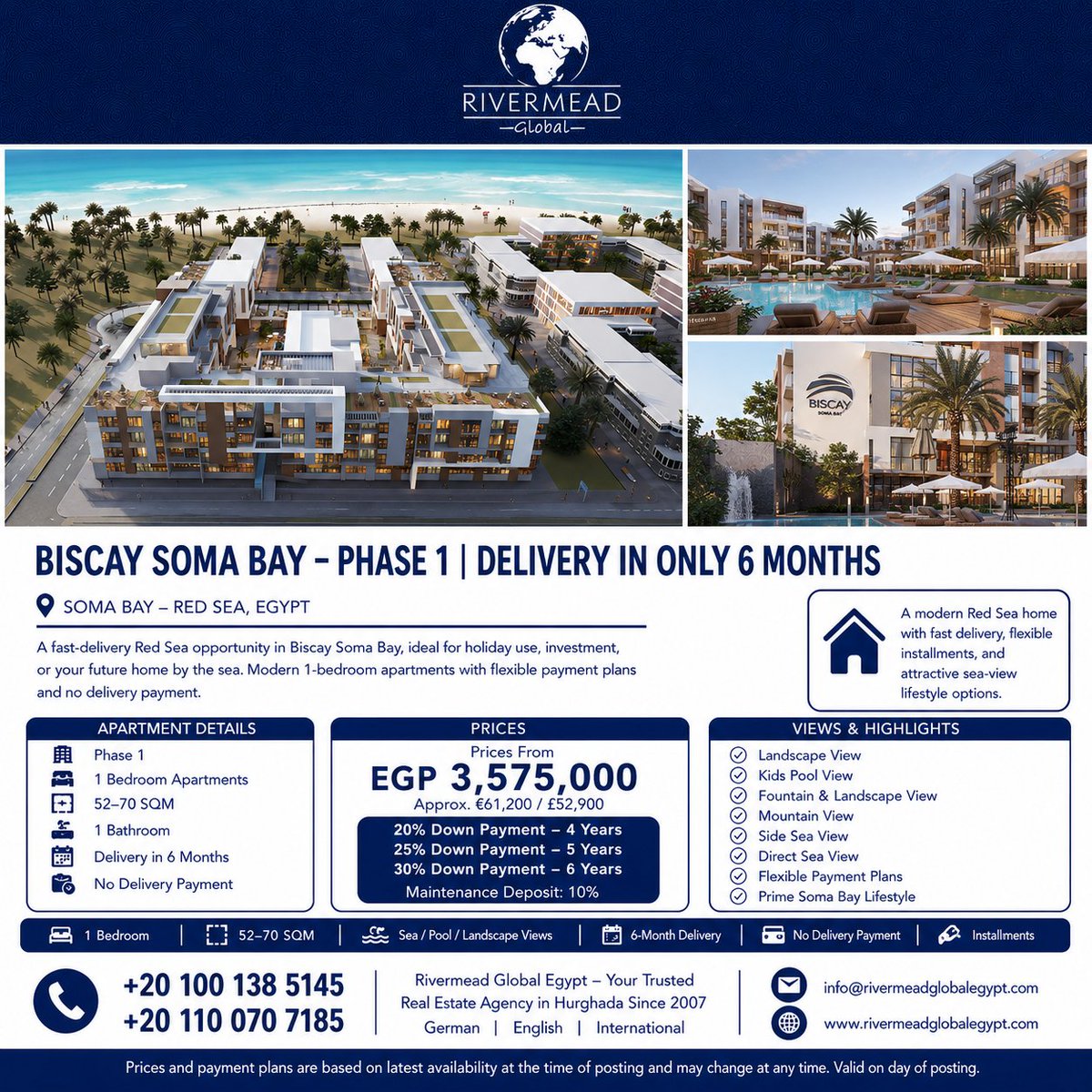 RivermeadG9455's tweet photo. π₯π BISCAY SOMA BAY β PHASE 1 | DELIVERY IN ONLY 6 MONTHS ππ₯
π Soma Bay | Red Sea | Egypt πͺπ¬
#rivermead_global #BiscaySomaBay #SomaBay #RedSeaEgypt #EgyptRealEstate #PropertyEgypt #HurghadaRealEstate #SomaBayProperty #RedSeaProperty #EgyptInvestment #HolidayHomeEgypt https://t.co/kgGzFxKbk4