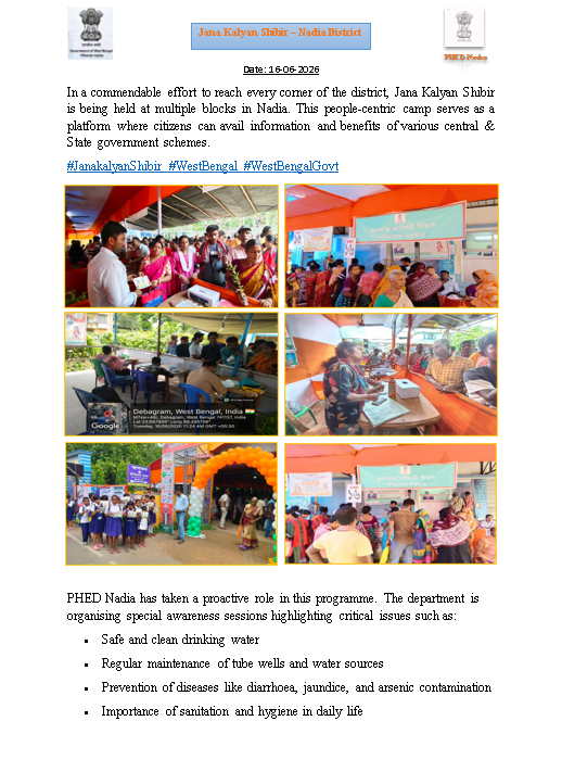 PHEDNADIA's tweet photo. Let’s Make it Successful  #JanaKalyanShibir is underway across Nadia District.
#WestBengal #WestBengalGovt @DM_NADIA_WB @GowbPhe https://t.co/yKkMMpEJzi