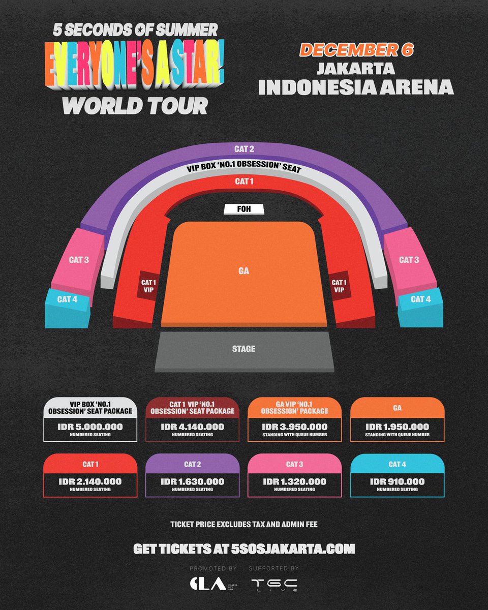 blueeedr's tweet photo. 🎸Open JASWAR <Encore 5SOS ‘EVERYONE’S A STAR’ in Jakarta>🎸
[Artist Presale &amp; General Sale]
✅Fee 200k (dp bookslot 50k)
✅Pakai data customer/selfpayment
✅Tidak dapat tiket, REFUND 100%

by
@ccutieev/@littleestars/@blueeedr
kindly DM us for tnc!

#5SOS #5SOSinJAKARTA jaswar https://t.co/VAZ25kZqTX
