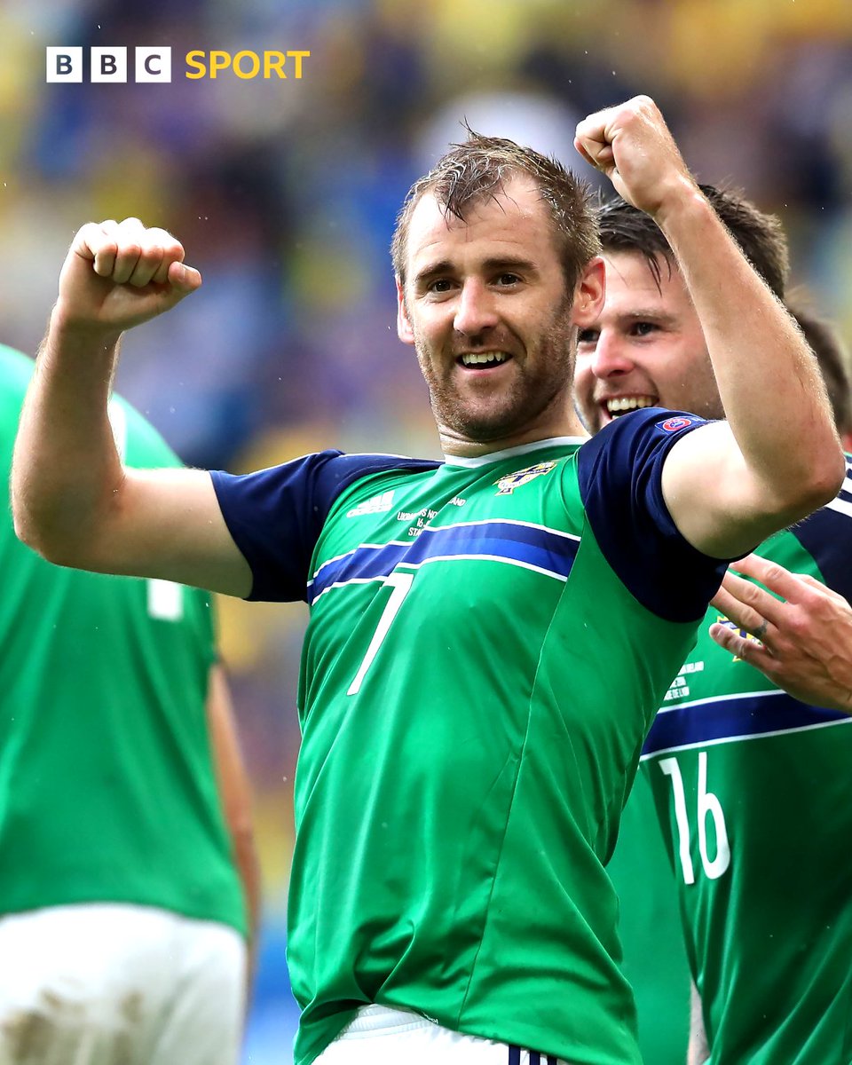 BBCSPORTNI's tweet photo. 🔟 Years on from that night in Lyon 😲

⚽️@NorthernIreland fans 🟢⚪️ #GAWA 

 Where were you❓

#BBCFootball https://t.co/NXWM4nX5bD