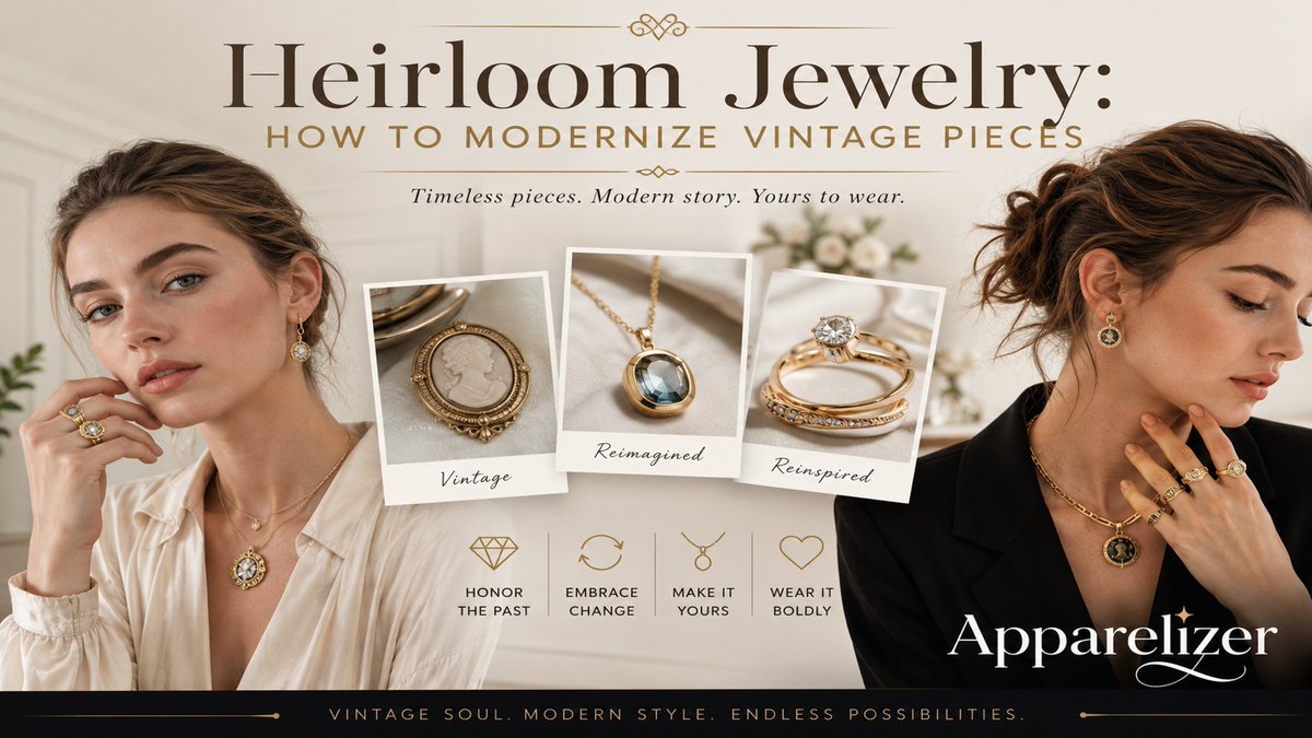Apparelizerhub's tweet photo. Transform family treasures into modern masterpieces โจ
#HeirloomJewelry #VintageJewelry #JewelryDesign #Fashion #LuxuryJewelry #JewelryTrends #FashionAccessories #TimelessStyle #ModernJewelry #Family #JewelryLovers #StyleInspiration #FashionTips #ElegantStyle #Apparelizer https://t.co/ikTo1NsuZk