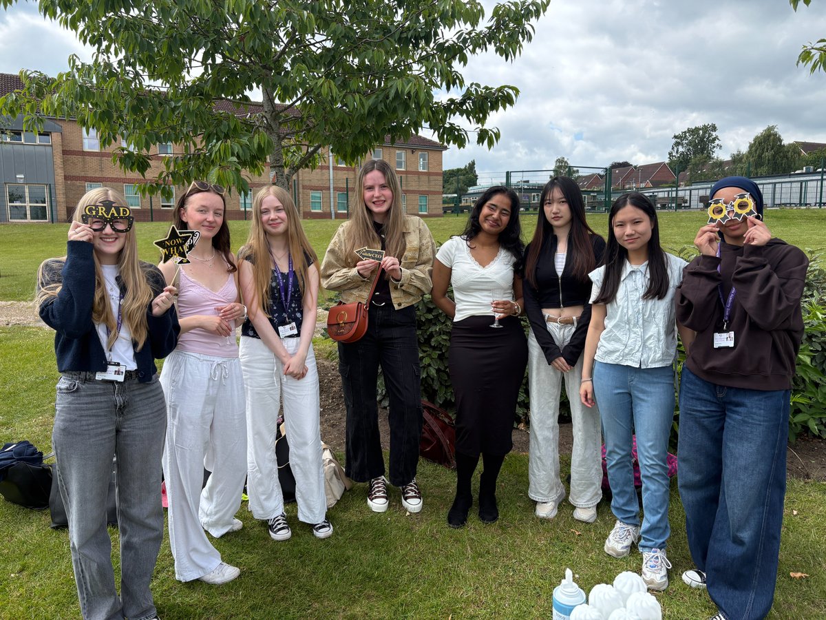 BruntsAcademy's tweet photo. We wish our year 13 all the best of luck in the future. A final get together with strawberries and cream before they leave us. We look forward to seeing you on results day! Stay in touch #ambition https://t.co/u1XrJYtzzp
