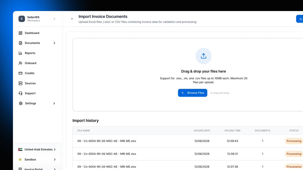 complyanceio's tweet photo. We launched Bulk Upload in Complyance.

We've watched teams burn hours adding invoices one at a time, then redoing columns to match the government's format.

Hundreds of invoices, uploaded and submitted in minutes.
Bulk Upload is live now in Complyance. https://t.co/61UedrjY00