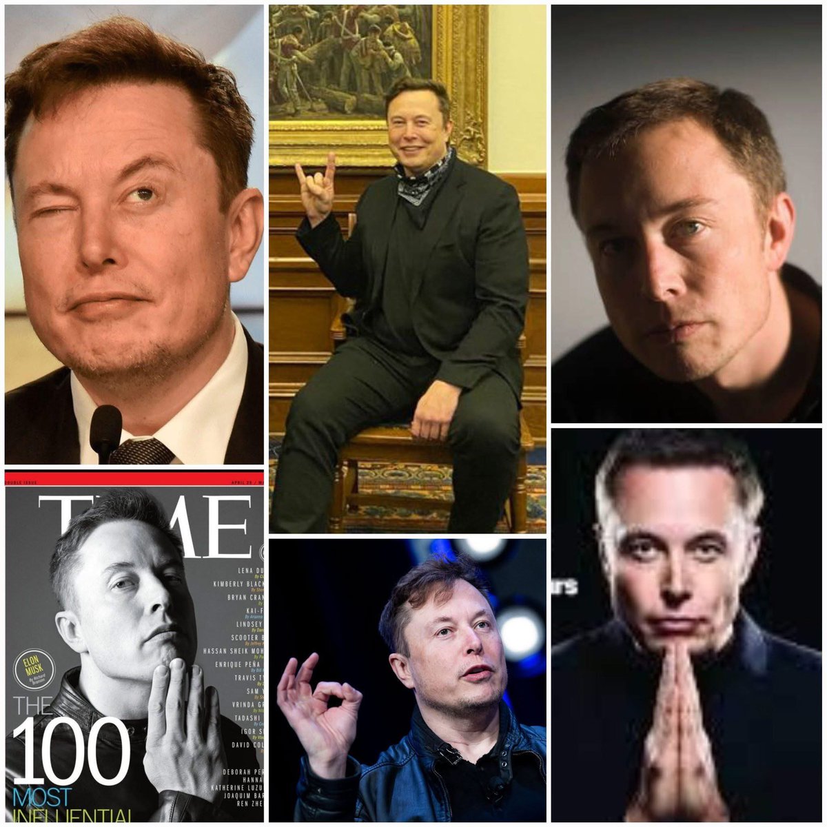 MartyLammonds's tweet photo. Now imagine that they blocked out the last one and say it’s not all Elon musk 😂! One big club and I am thankful I AM NOT IN IT https://t.co/2QmGv0CHsa