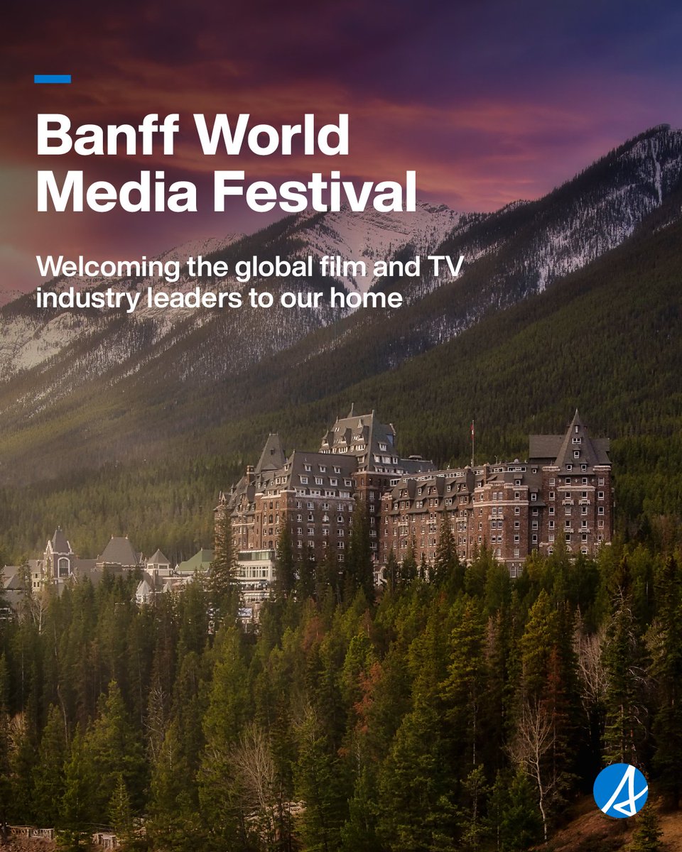 AlbertaCulture's tweet photo. The Banff World Media Festival connects Alberta talent with global TV and film leaders, helping our screen industry compete on the world stage. 🌍 

Learn more about filming in Alberta: Alberta Film Commission | https://t.co/fTFn3iDpzV https://t.co/T6Tv38mV74