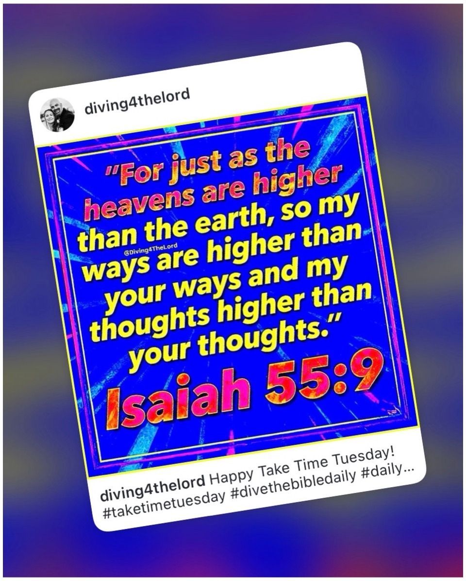 Diving4TheLord's tweet photo. Happy Take Time Tuesday!
#TakeTimeTuesday #DiveDaily #DiveTheBibleDaily #BibleDiving #Diving #TakeADive #BibleDiver #BeADiver #DiveInTheWord #Diving4TheLord #DiveRightIn #TimeToDive #VerseOfTheWeek #GodIsGreater #DiveDeep #Dive #DailyDiver #DiveDiveDive https://t.co/jbdHcWTBmz https://t.co/OnMNQexXeC