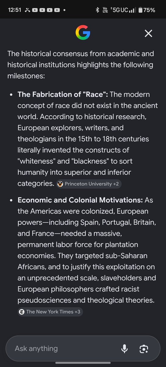 MythicBronze's tweet photo. @LeMusicFreakk @muheediva01 Black people didn't sell other black people into slavery on the basis of race/skin color.

It was European colonists that invented actual racialized slavery, and the concept of race itself.

Moreover, just because something is for sale, it doesn't mean you need to buy it. https://t.co/0fNrqGaver