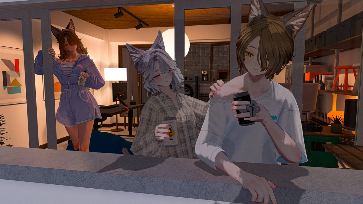 Tapityavrc's tweet photo. #Marycia3D　夜を分け合う。今日は3人で。 https://t.co/XGkjrYtleH