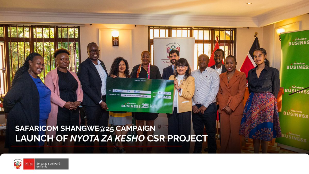 PeruinKenya's tweet photo. #ShangweAt25 | 📚🇵🇪🇰🇪 On 15 June 2026, the Embassy of Peru in Kenya officially launched the Ndoto ya Kesho – Desks, Dignity and Dreams for Every Learner project in partnership with @SafaricomPLC Foundation. https://t.co/LiEnomH8HM