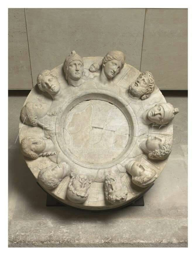 HerodotusWave's tweet photo. The Altar of the Twelve Gods, a 1st or 2nd-century CE Roman marble sculpture discovered in Gabii, Italy. https://t.co/4e3ra9PhOw
