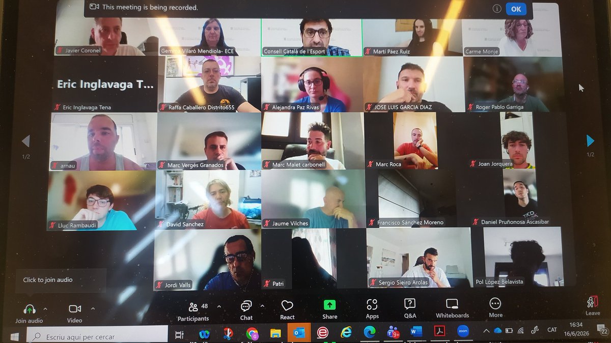 catalana_l's tweet photo. ✅Aquesta tarda:
✔️ Presentació curs bloc comú de cicle final amb 66 alumnes @esportcat @Atletisme_FCA @ciclismecat @FCatTennis @nataciocat 
✔️Presentació de curs de cicle inicial de vela 2 grups amb un total de 58 alumnes  @vela_cat 
#ROPEC https://t.co/tf7kPQ38s8