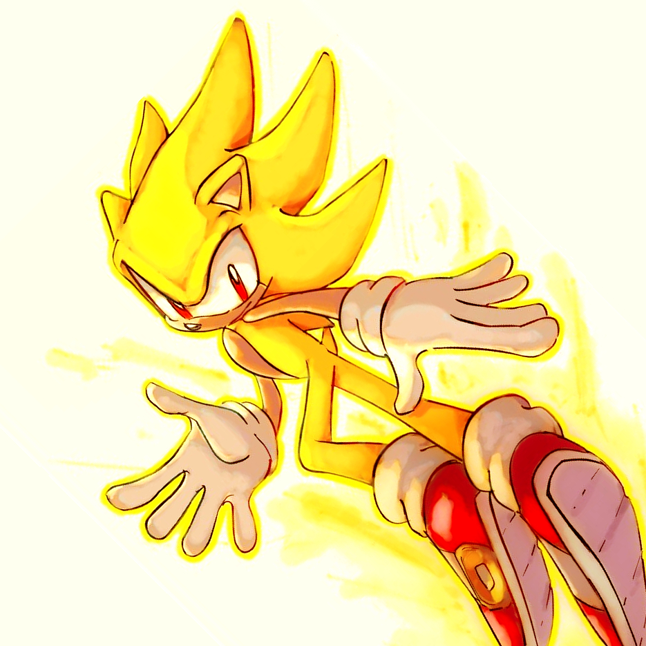 Firepowur's tweet photo. Super Sonic flying 
#SonicTheHedgehog #sonicfanart #SuperSonic https://t.co/LDpmJWuDWt