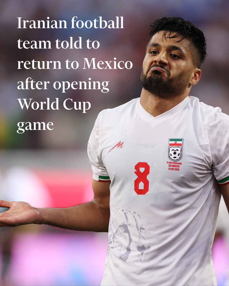 FT's tweet photo. The head coach of Iran’s football team said his players were being 'oppressed' after they were unexpectedly told to return to Mexico straight after their opening game in Los Angeles. https://t.co/H46UH0X9BG https://t.co/4ziiyO3NyC