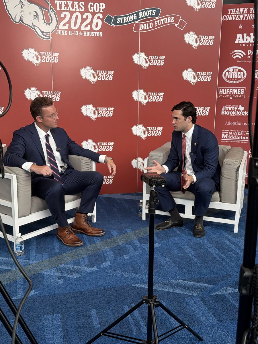 ThinkerMichelle's tweet photo. I had such a great time welcoming @bennyjohnson to the #TXGOP2026 Convention and introducing him to Paige the Elephant! 🐘 🇺🇸 https://t.co/eBBGvdqbGk