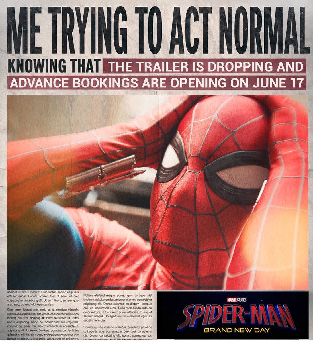 THupdatesLATAM's tweet photo. El segundo tráiler de "SPIDER-MAN: UN NUEVO DÍA" sale mañana!! https://t.co/Ye5sU6AkbO