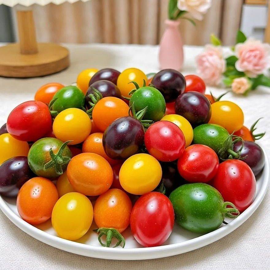 aphrodite2430's tweet photo. Just tried the new farm-fresh cherry tomatoes from the local market! Crispy, juicy, and bursting with natural sweetness—no weird aftertaste at all. Perfect for salads or snacking. 10/10 would repurchase. https://t.co/5SurZttA2K