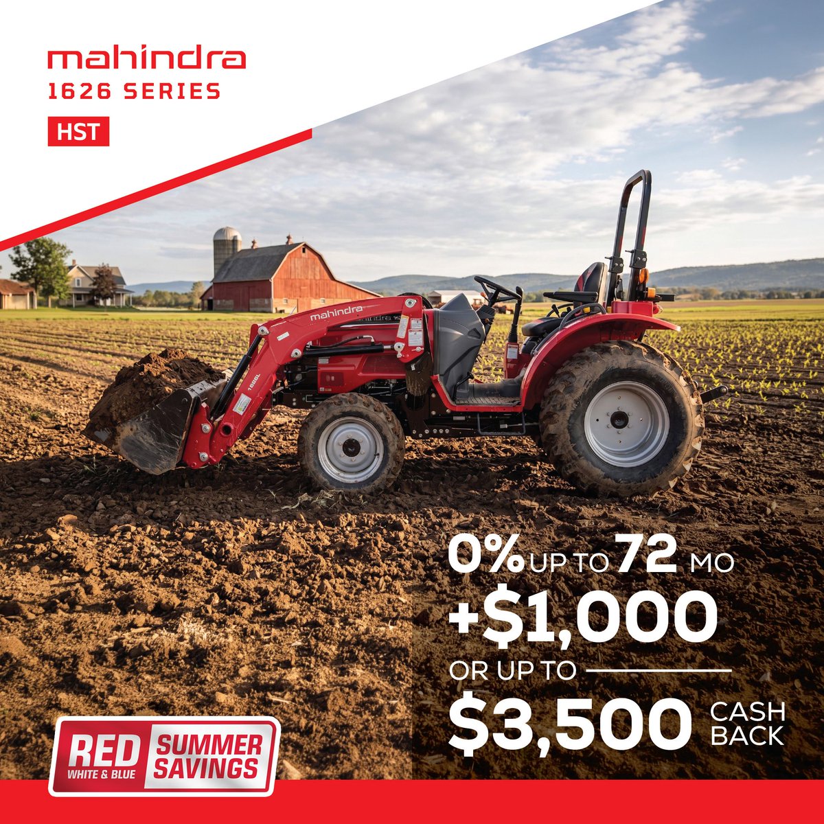 ConroyTractor's tweet photo. Mahindra's Summer Savings are on! For a limited time, you can get a 1626 for 0% for 72 mos. AND $1000 cash back OR up to $3500 cash back. Call us today at  (903) 572-2629!
@mahindra_usa
.
.
.
#ROXOROffRoad #BuiltLikeNothinElse #TractorFanatic #TractorLove #SupportLocal #Explor... https://t.co/oGe2pNiCmF