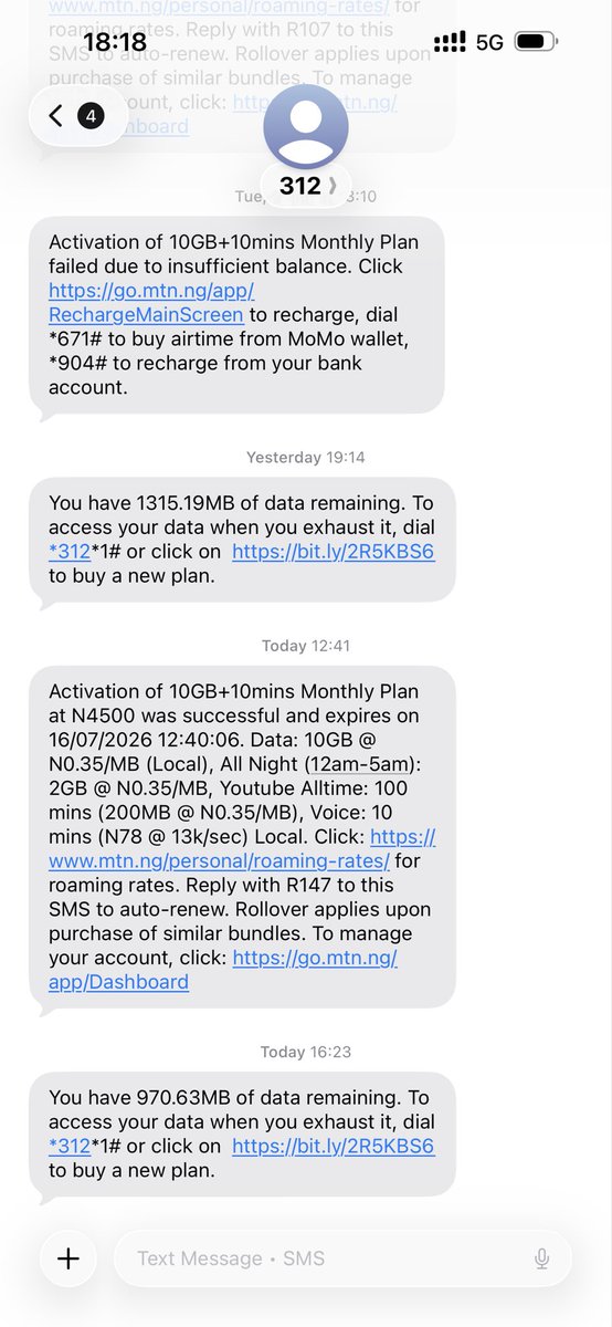 Dechioma's tweet photo. Dear @MTNNG @MTN180 @MtnSupport_  please make it make sense to me. Considering that I loaded this during lunch break and barely touched the phone after, let alone any heavy data usage. Pay attention to the timeline

@NgComCommission @fccpcnigeria I need your help on this edakun. https://t.co/MQBxu5zJdZ