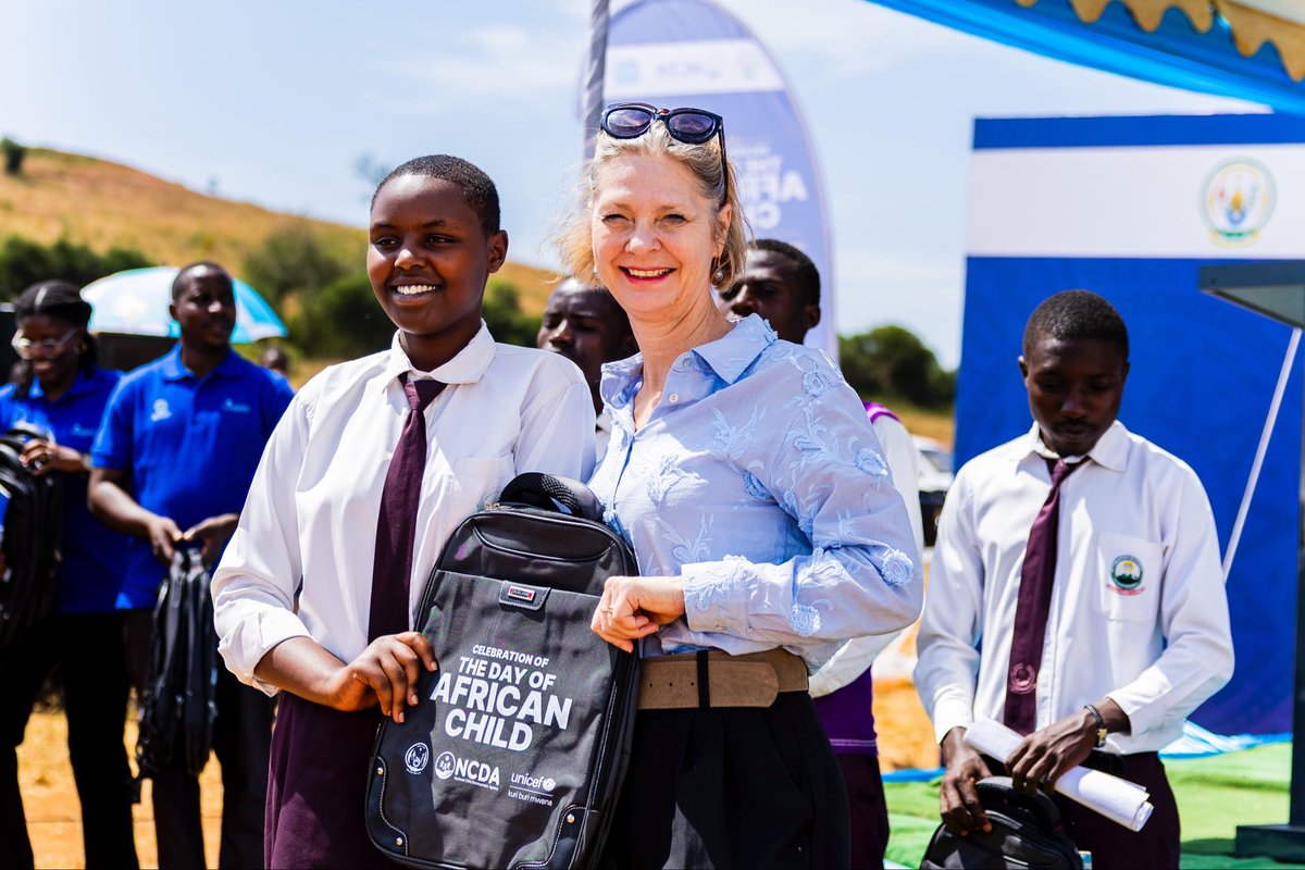 LiekevandeWiel's tweet photo. Enormously privileged to join children, parents, teachers &amp; partners in Kayonza District celebrating the Day of the African Child 2026  theme “Ndera Neza, Nkure Nemye – Raise me well, let me grow and thrive.” No better way to mark UNICEFRwanda@40 #DayOfTheAfricanChild#DAC2026 https://t.co/GMTogcgVbf