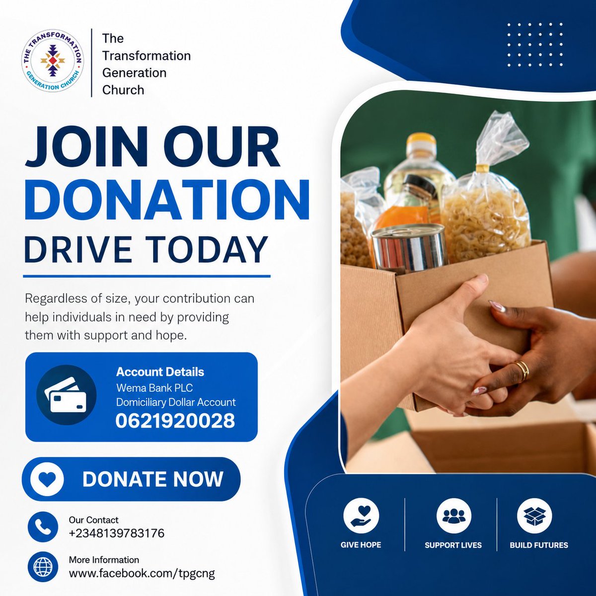 tpgcng's tweet photo. #DonationDrive #DonateNow #GiveHope #CommunitySupport #HelpingHands #FaithInAction #ChurchOutreach #TransformationGenerationChurch #Nigeria #MakeADifference https://t.co/MzFp7irVob