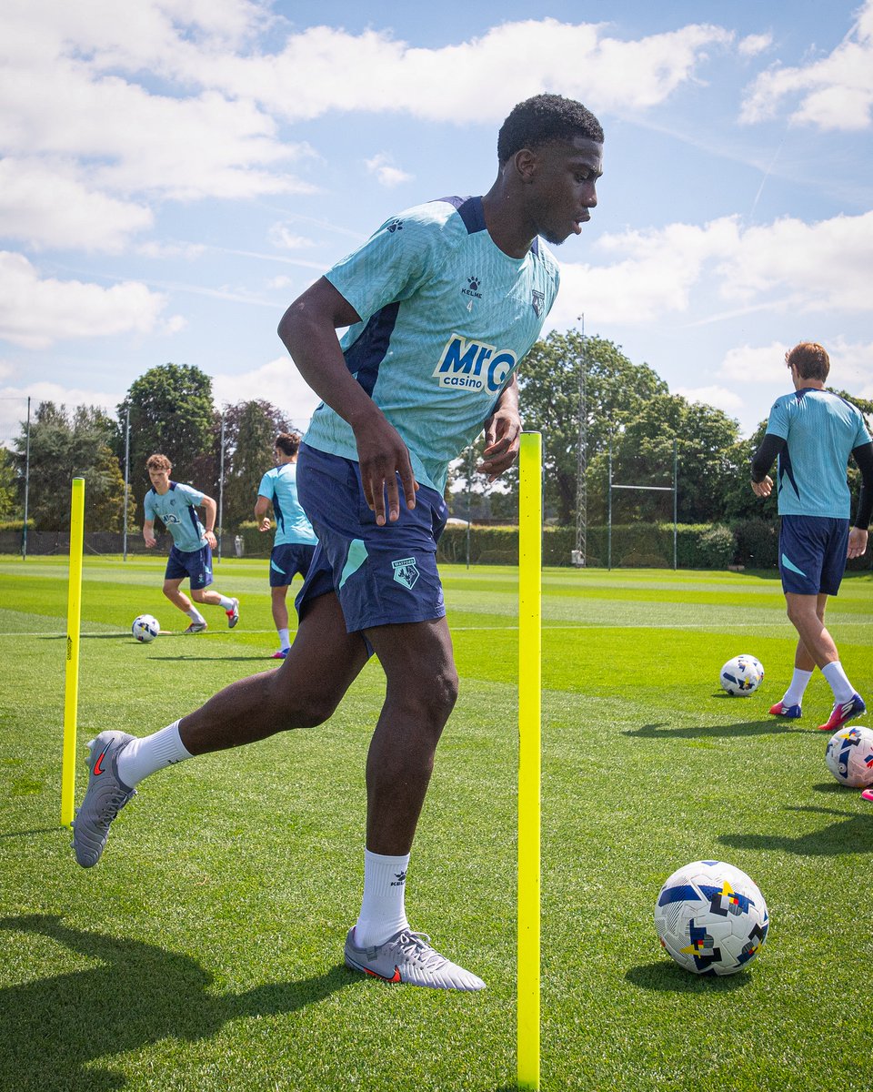 Kevin Keben on the ball in training.