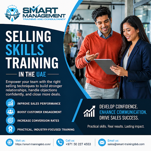SMARTMANAG's tweet photo. Transform your sales team into high-performing professionals with expert Selling Skills Training in the UAE. Learn proven techniques to build customer relationships, handle objections confidently, and close more deals effectively. https://t.co/Wum29bRKyS