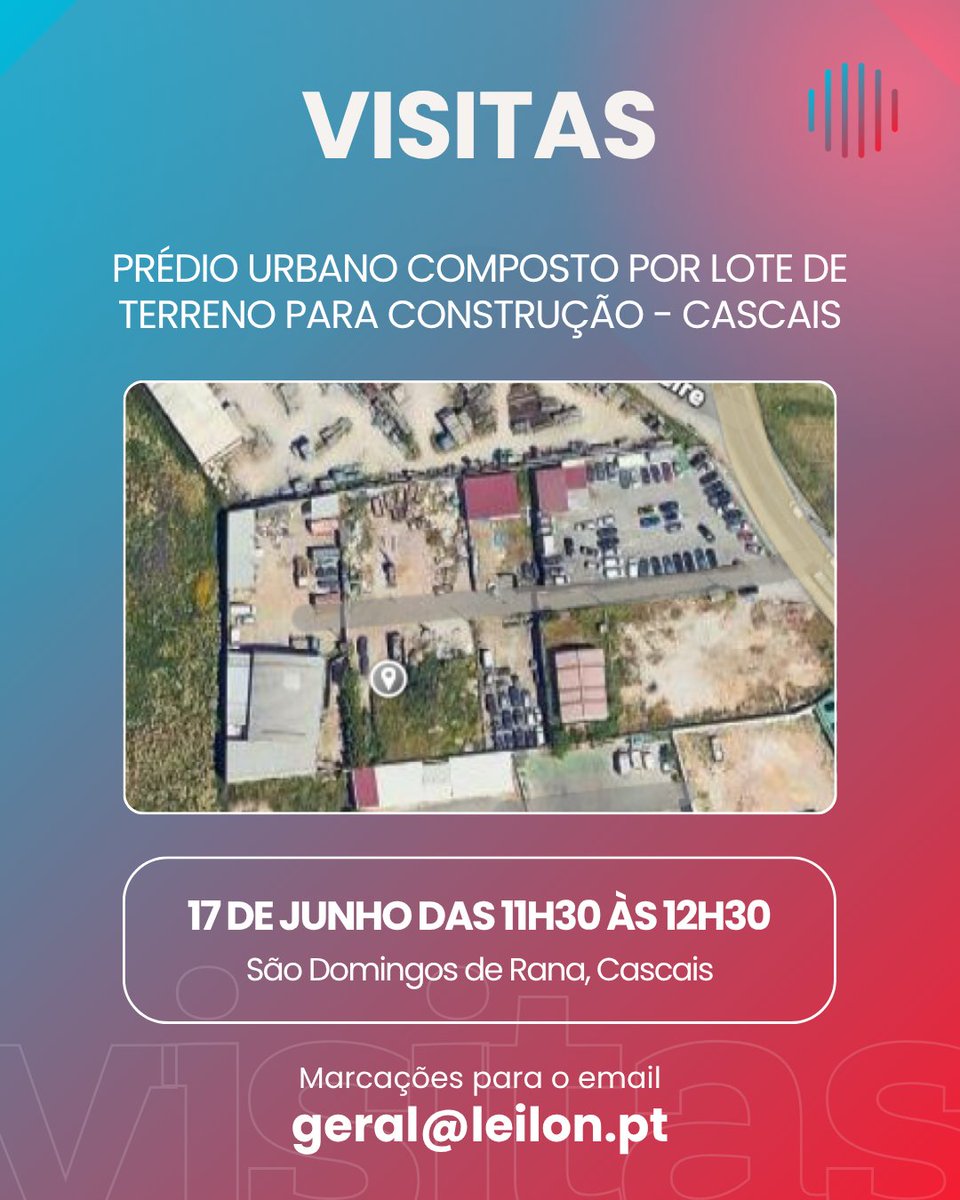 LeilonAtivos's tweet photo. ‼️ Visitas ‼️

📅 17 de junho das 11h30 às 12h30
📍 São Domingos de Rana, Cascais

📢 PRÉDIO URBANO COMPOSTO POR LOTE DE TERRENO PARA CONSTRUÇÃO - CASCAIS

Marcações por email:
📩 geral@leilon.pt

☎️ 252 310 714 | 910 085 161 https://t.co/6KW9n6QyUl