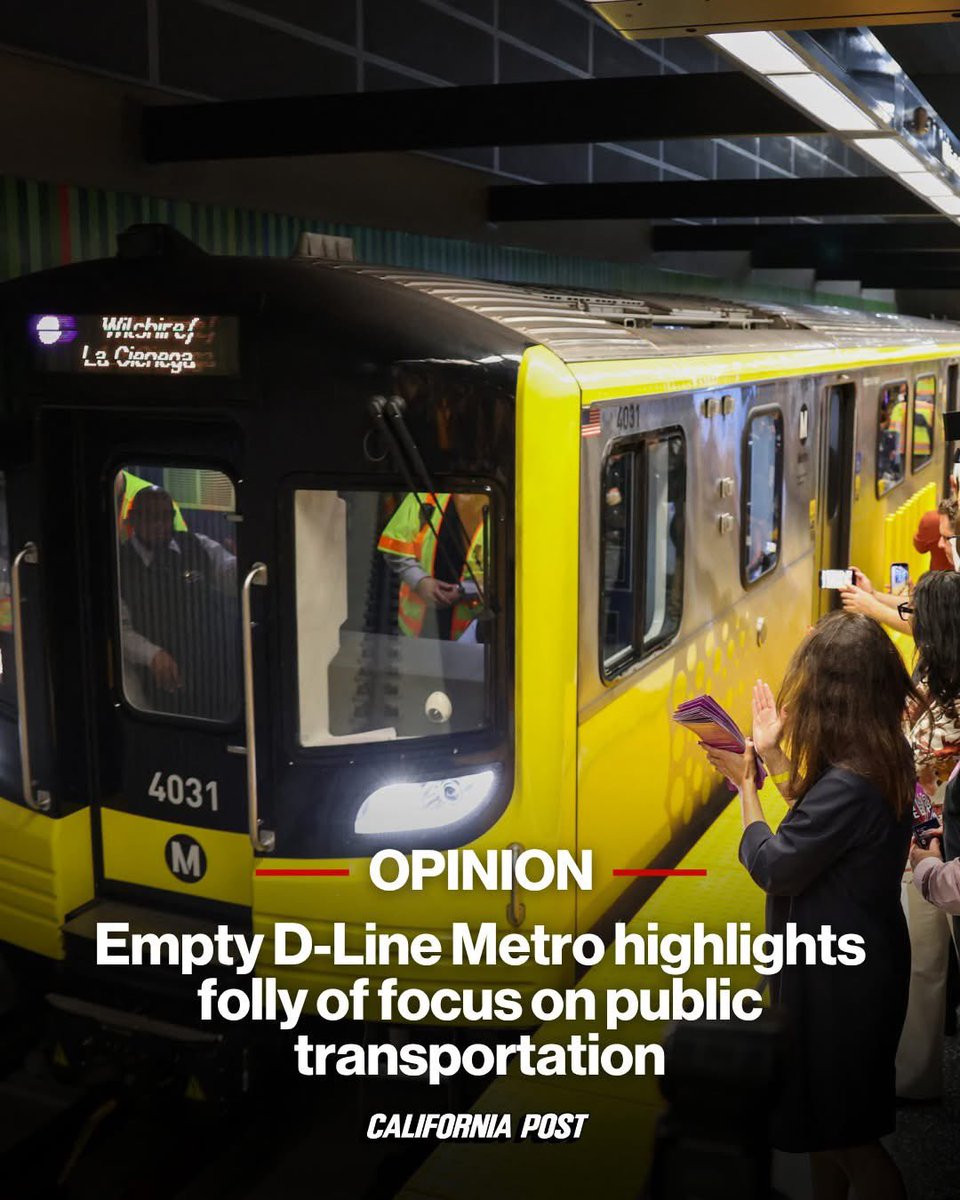 nettermike's tweet photo. “Officials say Angelenos are still ‘figuring out’ how to use the train. Maybe officials should try ‘figuring out’ that people aren’t that interested.” https://t.co/bzANCnLwa8