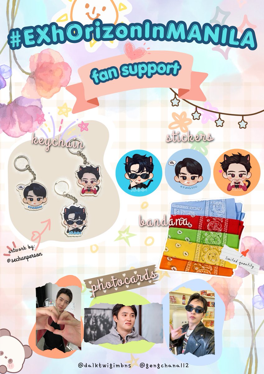 dalktwigimbns's tweet photo. EXhOrizon in MANILA EXO PLANET #6 
fan support by @dalktwigimbns
&amp; @gengchana112 

limited quantity only
1:1 ratio
day 1 &amp; day 2
loc TBA 

🎨: @sechanperson

@weareoneEXO 
#EXOPLANET #EXhOrizon #EXhOrizoninMANILA https://t.co/q1XcF7HM1d