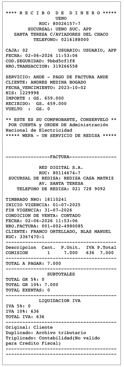 BlasMFO's tweet photo. @ANDEOficial El NIS es 1229998, aquí van los comprobantes del pago de las facturas pendientes y del monto originado trans presentar la solucitud de reconexión. https://t.co/RwTBhimhX0