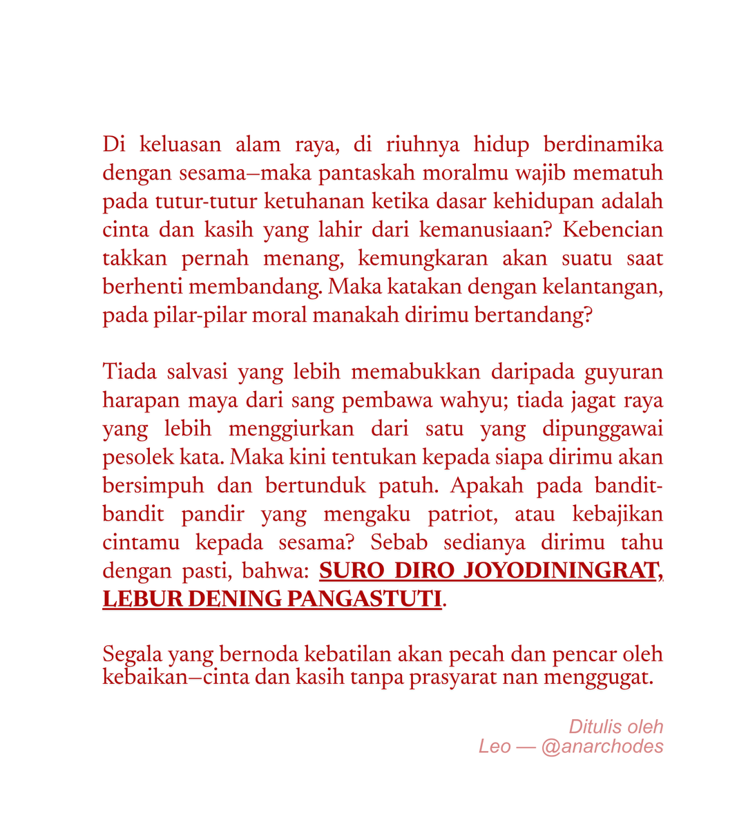 ANARCHODES's tweet photo. PERKARA KEBATILAN DAN LAINNYA. https://t.co/vcVSysU5IH