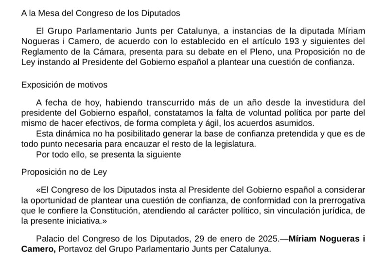 ALMA_EZCURRA's tweet photo. Mismo grupo (Junts). Misma legislatura (XV). Misma Mesa (Armengol). Misma fórmula que ya fue admitida en 2025 (instar al presidente a ejercer una prerrogativa que solo él tiene). Entonces era aceptable y ahora no

¿De qué tiene miedo Pedro Sánchez?

Elecciones Generales YA https://t.co/QcZz0Kj67D