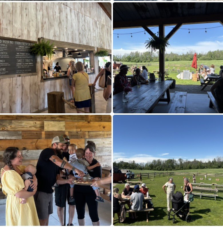 LisaThompsonPC's tweet photo. Sincere congrats to the Morrison Family for realizing a dream of celebrating their generational family farm, all the while modernizing a business model that has introduced a new ‘gathering place’ for people to enjoy a beautiful setting, delicious wood-fired pizza & local craft beer, cider and so much more, near #Lucknow! The onsite store also promotes local foods! It was fun to participate in the official ‘pizza cutting’ (instead of a ribbon!) Be sure to click on the photos to expand so you can see what I mean!