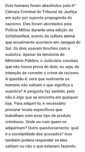 tabuleta's tweet photo. Em Santa Catarina (ou Santa Catareich), usar broche com a suástica tá liberado. https://t.co/APjJxpTWTy