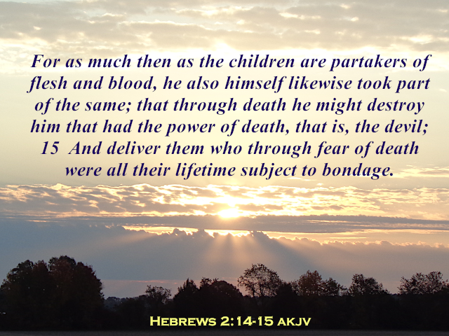 McntaMinistries's tweet photo. #Jesus #death #devil #children #sons #fear #death #deliverance #Hebrews #epistles #Scripture #HolyScripture #Bible #HolyBible #WordofGod #Bibleverse #MacintaMinistries https://t.co/V2iAId9JOd