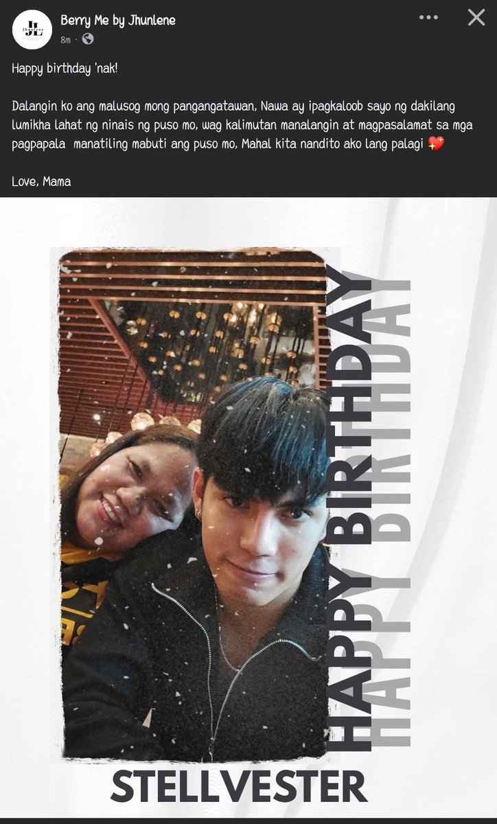 Gwaceee16_'s tweet photo. Out of all greetings for him , this one is my favourite 🥺 
truly a mothers wish and love  can not be compared by any , too soft pag galing na sa parents mo ang mga ganitong salita 🥺

HAPPY STELLshine DAY
#KaarawanNiSB19Stell
#STELLarC31ebration
@stellajero_ #SB19_STELL #Stell https://t.co/WOd8tNioyV