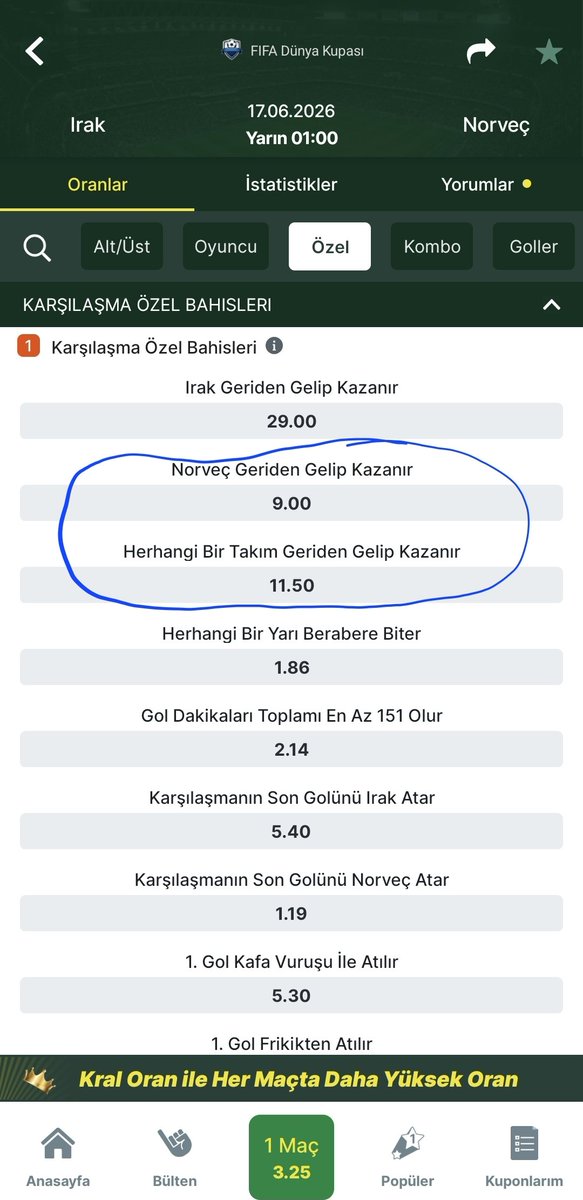 DoReMi_laA's tweet photo. @kabasakalsahada Oranların saçmalığına bak alttaki daha garanti. Oranı daha yüksek https://t.co/DjyKrcUUWS