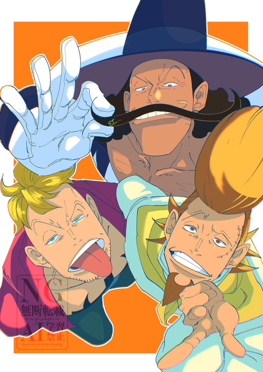 Stktik0906DB's tweet photo. ワンピース/マルコ　ビスタ　サッチ
白ひげのオヤジの可愛い悪ガキたち https://t.co/RAN4ULFL0W